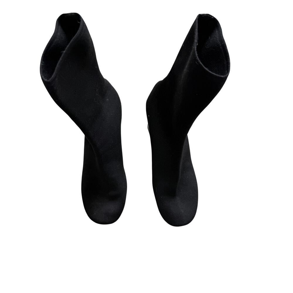 Céline Paris Phoebe Philo Black Stretch Knit Sock Ankle Boot Block Heel EU 38 - Picture 3 of 7